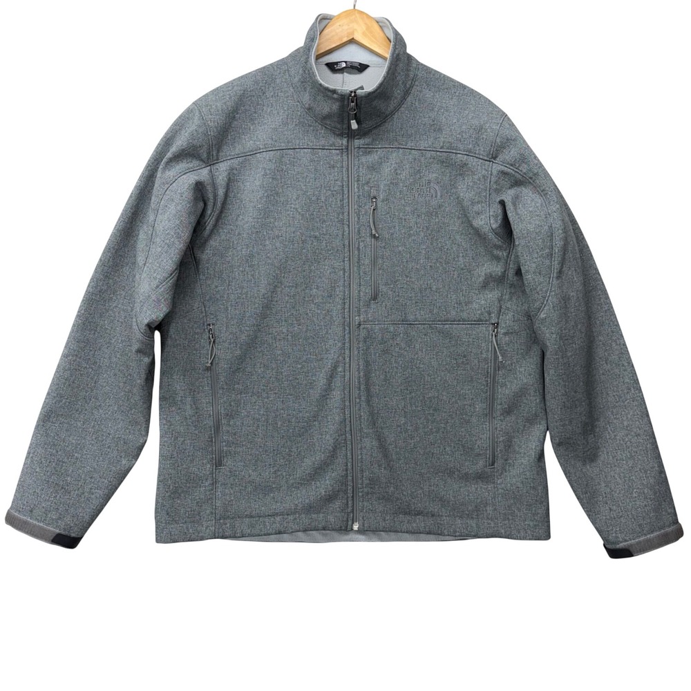 The North Face Apex Bionic Windwall Softshell Jacket Mens L Grey Full Zip Coat